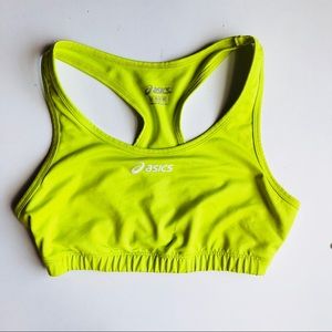 Neon Yellow Green Asics Sports Bra